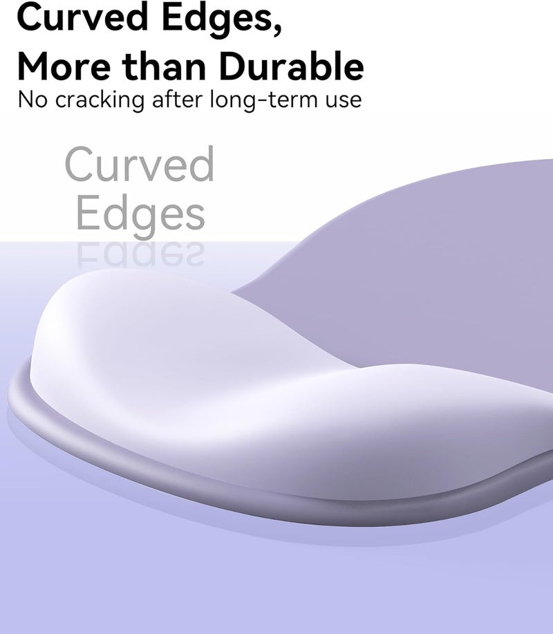 eulps Mouse Pad with Gel Wrist Rest, Ergonomic Comfortable Computer Wrist Support for Laptop, Pain Relief Mousepad with Non-Slip PU Base for Office & Home (Purple) - Image 5